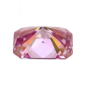 Bague ovale à facettes en moissanite rose de laboratoire, pierre principale en <span class=keywords><strong>diamant</strong></span> lâche certifiée CAL, vente en gros - Product Image 2