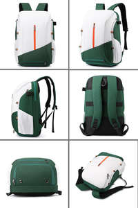 Sac à dos personnalisé imperméable pour équipement de basketball, sac à dos pour raquette de volley-ball avec filet à balle externe, compartiment à chaussures pour le football - Product Image 2