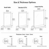 Support de Présentation en Acrylique Personnalisé en Forme de L ou de T pour Cartes de Table, Menus, Dépliants et Plaques – Fournisseur d'Usine OEM en Gros