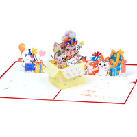 Carte d'anniversaire pop-up 3D mignonne pour les femmes Carte de voeux en papier amusante pour les fêtes d'anniversaire des amoureux des chats et les occasions de remerciement