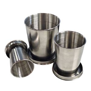 Tasse de voyage télescopique personnalisée en métal avec porte-clés pour le camping - Product Image 6