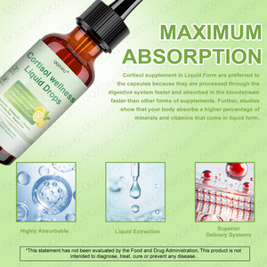 Venta al por mayor Cortisol Wellness Drop Vitamin Ashwagandha Root Extract Magnolia Bark Passion Flower Strengthen Immue System 60ml - Product Image 5