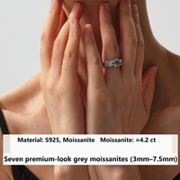 Anillo de Moissanita con Diseño Envolvente Único y Exquisito, Chapado en Oro Pesado de 18K, Resistente al Deslustre, Plata S925, Joyería Fina de Estilo Viral