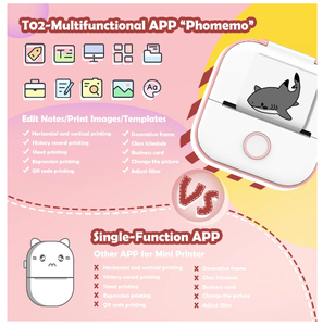 Mini Thermal <strong>Printer</strong> T02 Portable Label <strong>Printer</strong> Inkless Stickers Maker Mini Wireless <strong>Printer</strong> for Home School Office <strong>Receipt</strong> - Product Image 4