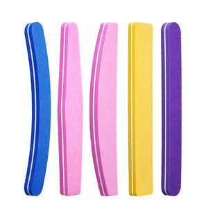 Lima per Unghie in Spugna TSZS 100/180 Grit, Doppia Faccia Curva e Dritta, Lima Abrasiva per Manicure, per Saloni di Bellezza, Vendita all'Ingrosso - Product Image 1