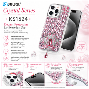 Funda de Teléfono Personalizable de Lujo con Anillo Magnético, TPU+PC, Diamantes de Imitación, Resistente a Impactos, en Varios Colores - Product Image 6