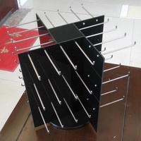 Présentoirs rotatifs multifonctionnels en acrylique à 3 niveaux pour bijoux, colliers, pendentifs et boucles d'oreilles, pour centres commerciaux
