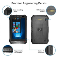 Tablette PC industrielle robuste OEM IP65 étanche 8 pouces Windows 10, batterie 5000 mAh, lecteur de codes-barres NFC