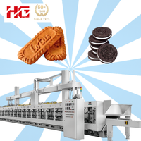 Ligne de production entièrement automatique de biscuits et de snacks avec pétrin, laminoir, four de cuisson et ligne de fabrication de biscuits sandwich