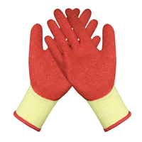 Gants en latex antidérapants de haute qualité, orange, pour usage général, résistants aux perforations, flexibles, respirants, entièrement texturés