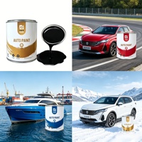 Peinture acrylique liquide haute brillance 1K couleur unie, finition argent métallisé, pour extérieur, réparation de rayures de peinture automobile