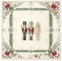 Tapis de jeu de Mahjong américain vintage, motif Casse-Noisette danseur de ballet de Noël, couleur Bourgogne