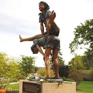 Estatuas <span class=keywords><strong>de</strong></span> bronce antiguo <span class=keywords><strong>de</strong></span> niños Pose juguetona Religiosa Anime Metal Art Die Cut Plated Painted Brass Iron Model - Product Image 5