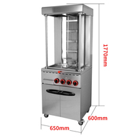 Máquina Comercial Automática Ecológica para Doner Kebab y Shawarma de Pollo, Acero Inoxidable, a Gas y Eléctrica, 2025