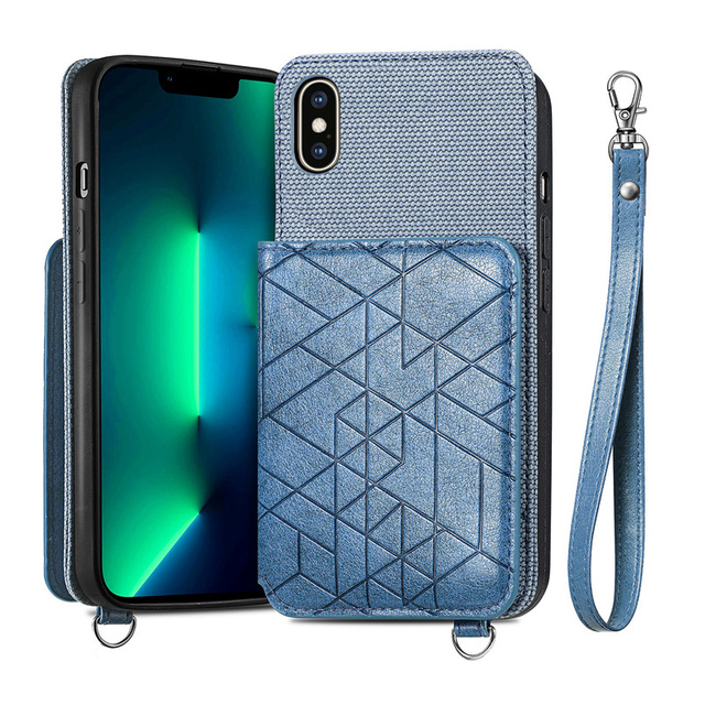 Mobile Case for iPhone X/Xs  Xr 6.1 Case Leather Wallet Card Phone Cover for iPhone XS MAX case