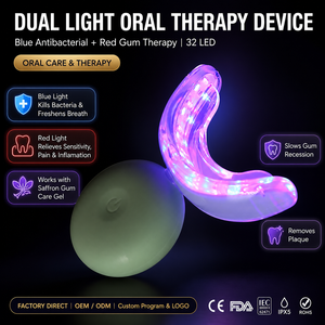 เครื่องเร่งการฟอกสีฟันด้วยแสงสีแดงและสีน้ำเงิน 32 LED |   อุปกรณ์ฟอกสี<span class=keywords><strong>ฟัน</strong></span>ระดับมืออาชีพสำหรับใช้ที่บ้าน l เทคโนโลยี 16 สีฟ้า และ 16 สีแดง - Product Image 2