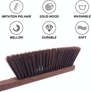 2 Spazzole a Mano da 33 cm con Setole Morbide, Spazzola per la Pulizia con Manico Curvo e Quattro File di Setole per Auto e Letto - Product Image 3