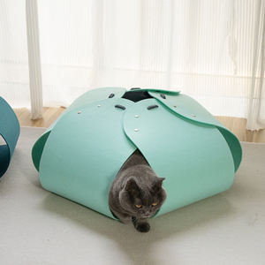 Luxe Grote Kat <span class=keywords><strong>Tunnel</strong></span> Bed Voor Indoor Kitten Interactief Spelen Warm Vilt Kat Nest Schuilplaats Gezellig Kat Grot Bed - Product Image 6