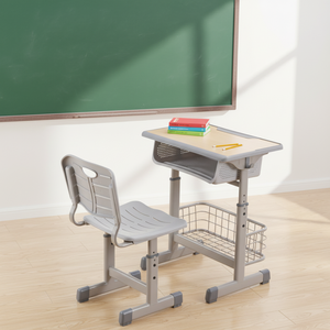 Bureau en métal relevable et épaissi pour salles <span class=keywords><strong>de</strong></span> classe et agences <span class=keywords><strong>de</strong></span> tutorat, idéal pour les élèves du primaire et du secondaire, design minimaliste moderne - Product Image 6