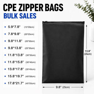 ถุงซิปล็อคแบบด้านพิมพ์ลายตามสั่งสำหรับขายส่ง ทำจากวัสดุ CPE ปิดผนึกได้ เหมาะสำหรับจัดเก็บเสื้อผ้า เสื้อยืด กางเกง รองเท้า เสื้อขนสัตว์ - Product Image 1