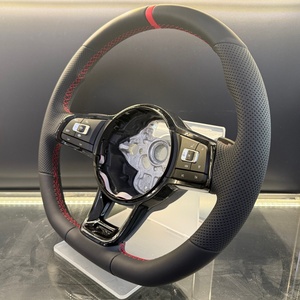 พวงมาลัยหุ้มหนังแบบพรีเมี่ยมสำหรับ Volkswagen VW <span class=keywords><strong>Golf</strong></span> POLO Passat MK5 MK6 MK7 B8 B5 B7 - Product Image 3