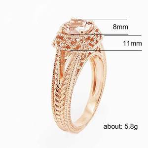 Anello in Cristallo Traforato con Taglio Rotondo per Donne, Motivo Floreale, Elegante Accessorio Moda per Uso Quotidiano e Feste - Product Image 5