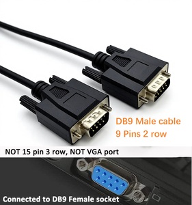 สายเคเบิล <span class=keywords><strong>RS232</strong></span> สำหรับถ่ายโอนข้อมูลที่เชื่อถือได้ 26AWG DB9 หัวต่อแบบ Male-Male สายเคเบิลแบบ Serial ทำจาก PVC ทองแดงปราศจากออกซิเจน สีดำ สำหรับอุปกรณ์ต่อพ่วงคอมพิวเตอร์ - Product Image 6