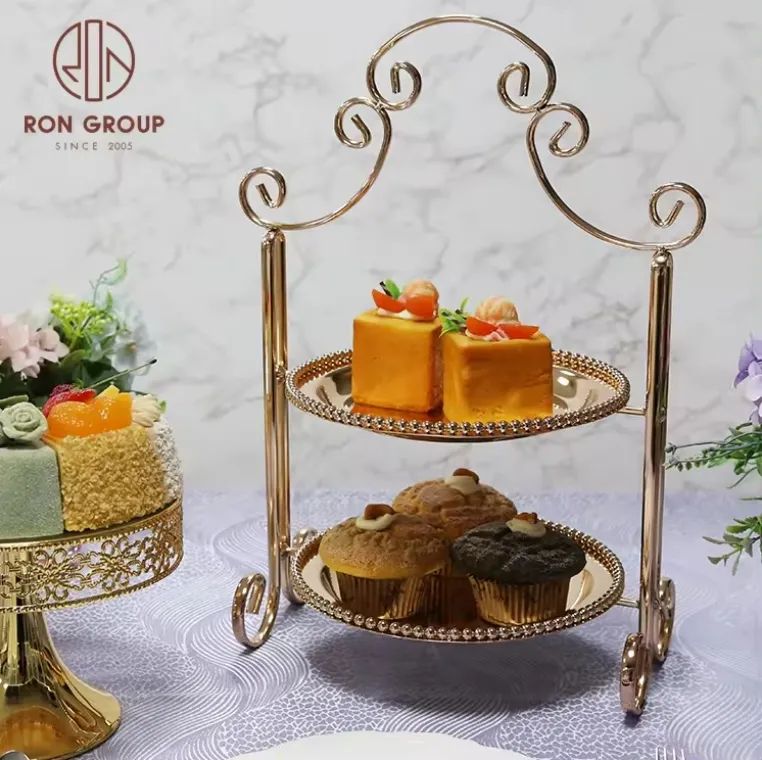 Подставка для торта на день рождения, Высококачественная многослойная подставка для кексов, подставка для свадебного торта, Золотая подставка