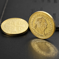 Monedas Personalizadas Promocionales Baratas, Monedas Antiguas de Oro con Logotipo en Relieve 3D de Doble Cara, Monedas de Espejo Brillantes Chapadas en Oro de Alta Calidad