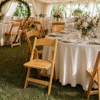Chaises pliantes en bois durables à lattes, portables, peu encombrantes, pour événements, location commerciale, extérieur, mariage