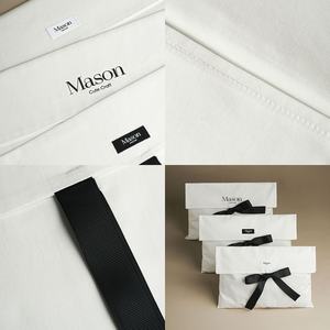 Custom Logo Cute High End Canvas <b>Envelope</b> Bag With Belted Product Packaging - Product Image 6