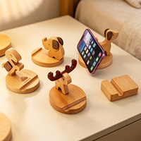 Support de téléphone de bureau en gros - Support de téléphone portable en bois, idéal pour une utilisation au chevet, accessoire de décoration pour smartphone et bureau