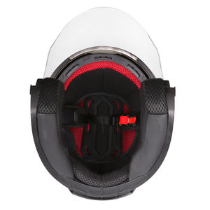 Casques de <span class=keywords><strong>moto</strong></span> à visage ouvert pour hommes et femmes, quatre saisons, double miroir, ABS, demi-casques - Doublure en mousse à dégagement rapide - État neuf - Product Image 4