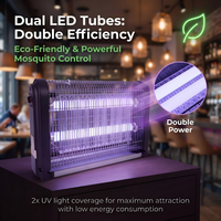 Lampe anti-insectes commerciale DK90C 2*10L avec tube LED UV givré pour la lutte antiparasitaire