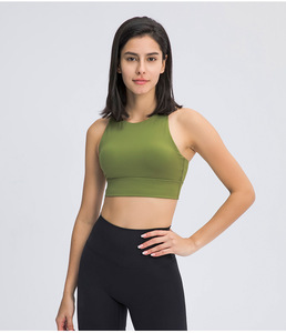 Tác động cao Rỗng ra sexy thể thao Yoga nữ áo ngực phong cách mới cao cổ áo ngực thể thao đẹp trở lại đẩy lên áo ngực - Product Image 3