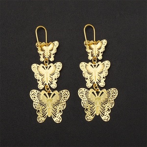 JXX Directo de Fábrica, Pendientes de Mariposa con Baño de Oro de 24K, Diseño Romántico y Elegante, Joyería de Moda para Mujer - Product Image 3