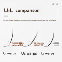 Faux cils U-Curl à racine unique, multi-choix, sans plis, racine ronde, 5 styles UJ UB UC UD UR, pour un volume rapide et des yeux charmants