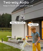 AVstart-Cámaras DE SEGURIDAD solares inalámbricas para exteriores, cámara con batería Wifi 2K con detección humana Ai, visión nocturna en color