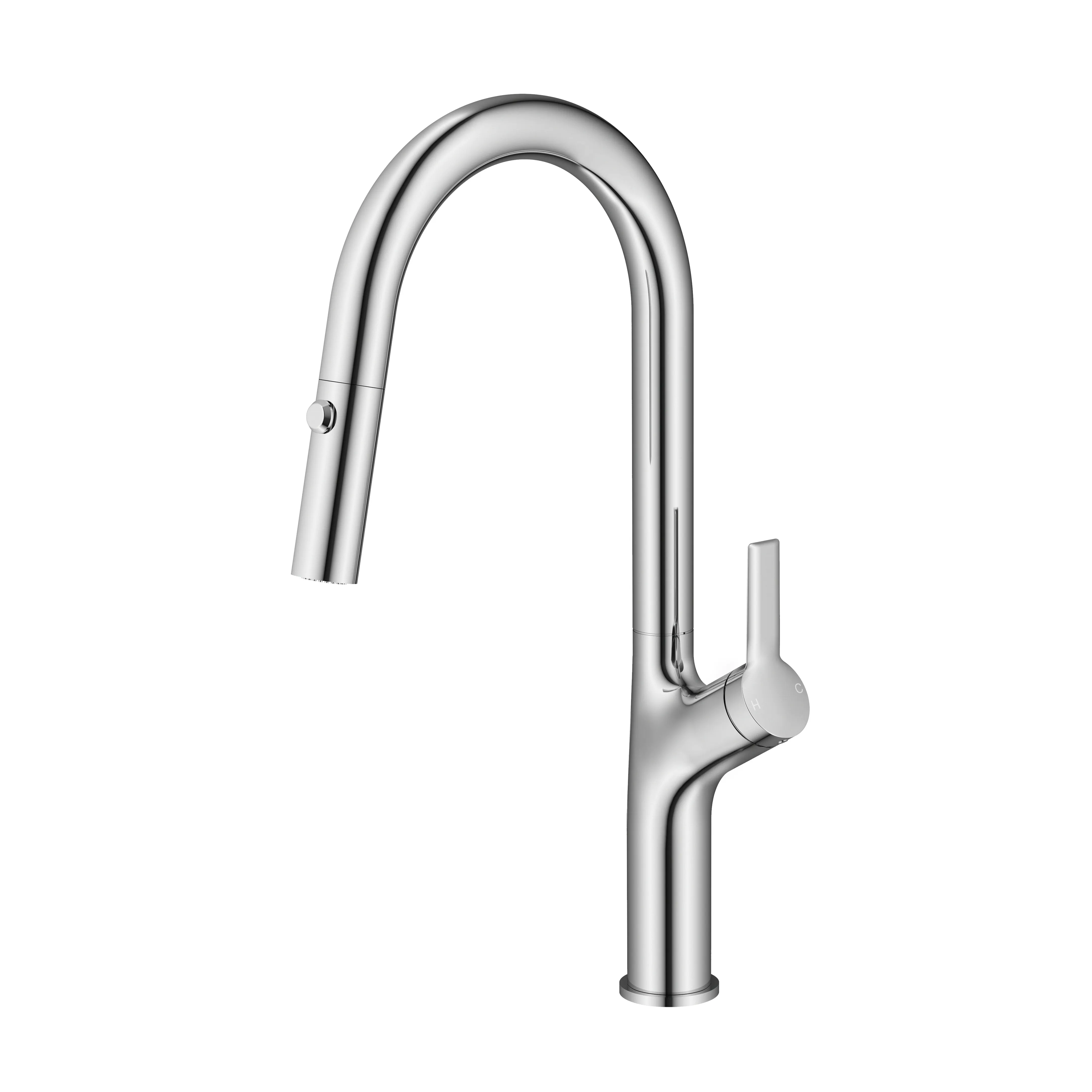 Commercial Gourmet Kitchen Faucet Chrome Water Tap Modern Flexible Kitchen Taps Pull Out Sprayer Kitchen Mixer Sink Faucet