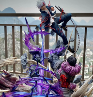 Satoru Gojo Vs. Figura de Resina Artística Pintada a Mano Sword King GK, Figura de Anime con Escena de Batalla Altamente Detallada, Colección para Exhibición