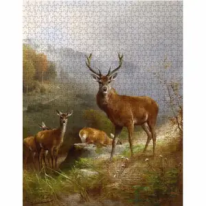 Jeu de puzzle de 1000 pièces de springbok avec photo d'animal épais