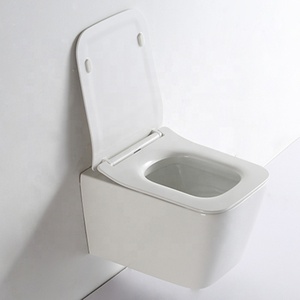 Europea colgando <span class=keywords><strong>wc</strong></span> <span class=keywords><strong>doble</strong></span> <span class=keywords><strong>descarga</strong></span> montado en la pared de baño de forma cuadrada, fabricante de China - Product Image 2