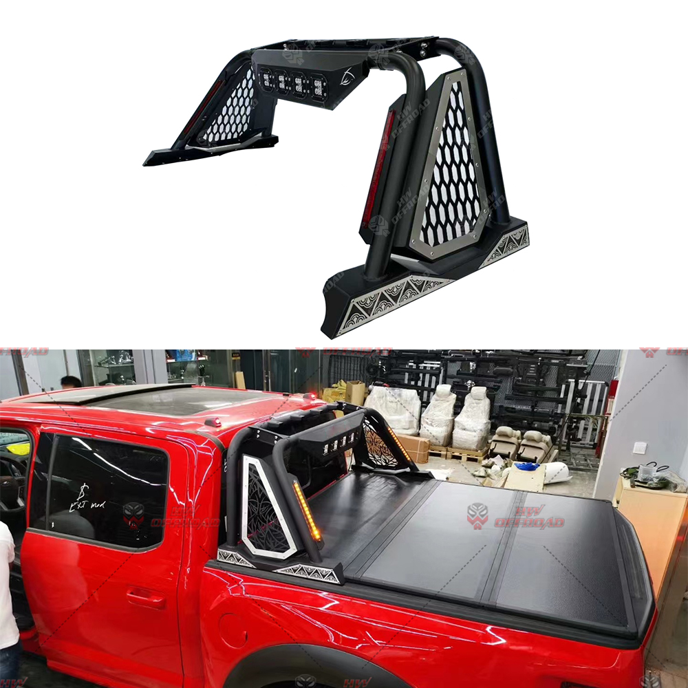 MTNTOPCN Heavy-Duty Aluminum Roll Bar | Adjustable Width For Ford, Chevy, RAM, Toyota Trucks & Jeep Gladiator
