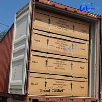 Ataúd de Madera de Nogal Americano Sólido, Estilo Americano, Hecho en China. Ataúd de Madera Muy Económico