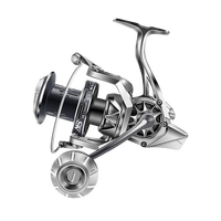 Moulinet spinning en métal pour droitier, rapport de réduction 5.2:1, 8 roulements en acier inoxydable, système anti-retour en alliage d'aluminium, pour rivières et cours d'eau