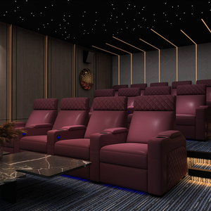 Sang Trọng Hàng Đầu Hạt Da Điện Ảnh Sofa Đặt Điện Ngồi Có Thể Ngả Với Khay Cho Movie Rạp Chiếu Phim Ghế Cho Phòng Khách - Product Image 4