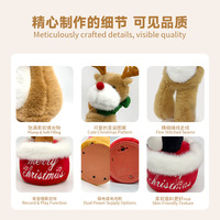 Jouet en peluche de Noël mignon et dansant, Père Noël, pingouin, renne, chantant et parlant, décoration de vacances, cadeau