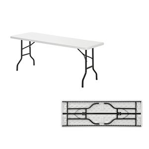 Table pliante d'extérieur avec pieds en acier, en plastique HDPE blanc, pour pique-nique, jardin, événements, <span class=keywords><strong>camping</strong></span> - Product Image 6