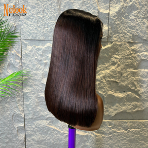Perruque Bob en cheveux humains vierges vietnamiens de qualité 15A, double densité, sans colle, avec dentelle HD 13x4, pour femmes noires - Product Image 1