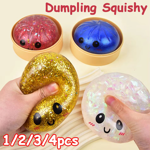 Pelota Antiestrés de Simulación de Dumpling, de Rebote Lento, Suave al Tacto, con Forma de Baozi, Juguete para Aliviar el Estrés, Regalo de Cumpleaños - Product Image 1